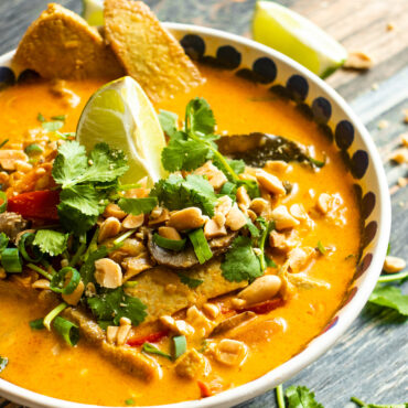 Photo of vietnamese styled coconut-curry soup by Kate Bartel ReShape.